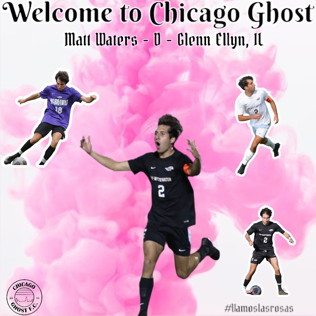 ‼️𝐍𝐄𝐖 𝐒𝐈𝐆𝐍𝐈𝐍𝐆‼️ Please welcome newcomer @matthewwaters to 👻 footy. #chicagoghostfc | #vamoslasrosas