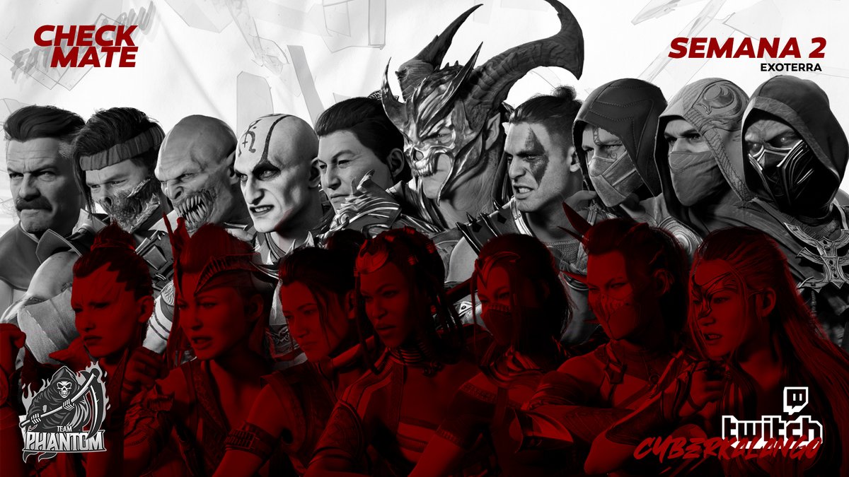 PhantomTeamFGC's tweet photo. 🔴ESTAMOS AO VIVO
~Checkmate - Semana 2 (Exoterra)
🚫 Proíbido Kameos (Shujinko)
🦴 Só vence com FATALBLOW
👑 Apenas personagens da Exoterra
Formato RDP com apenas 6 vagas
https://t.co/1Jxvw93i0p
#chackmate #nokameos #fatalblow https://t.co/f0lZYXABmu