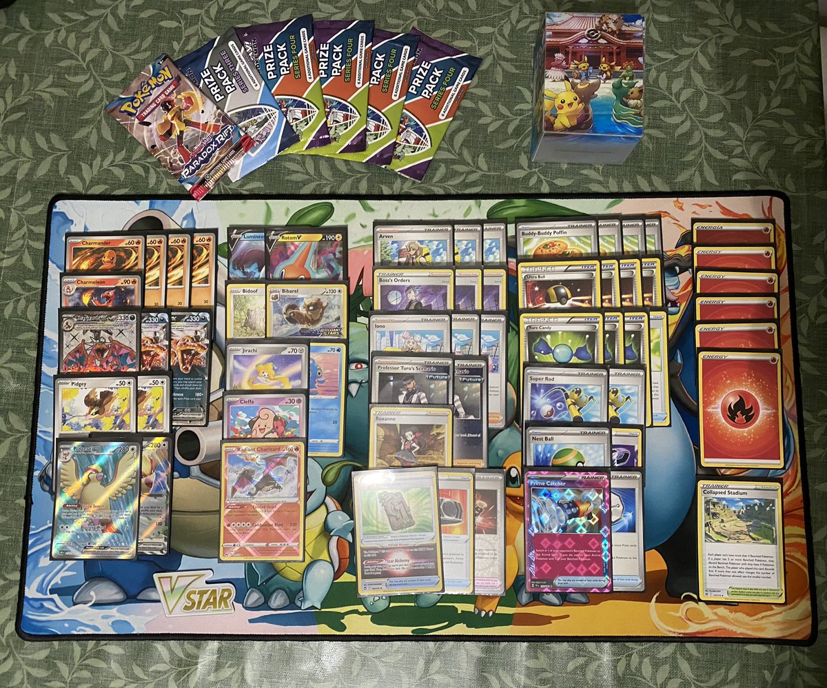 Back to back cup wins with Charizard 🔥 with a record of 3-1-1 going into the top8 (IDed last round) 
Only changed one card from the previous weekend cup and it was the right call for sure.
This puts me at 481/500 CP and very close to finishing my worlds invite.
Let’s pray 🤞🏻