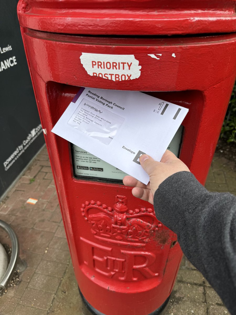 Don’t forget to complete and send back your postal ballots. It’s your chance to send the current occupants of Downing Street a clear message!