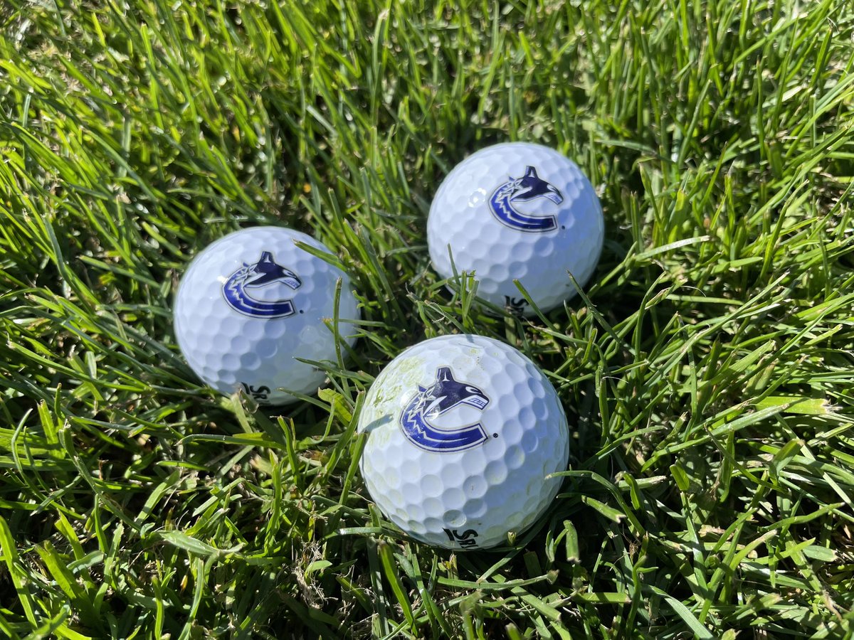 Played with my @Canucks golf balls today to get ready for game 1 of the playoffs! Go Canucks Go!