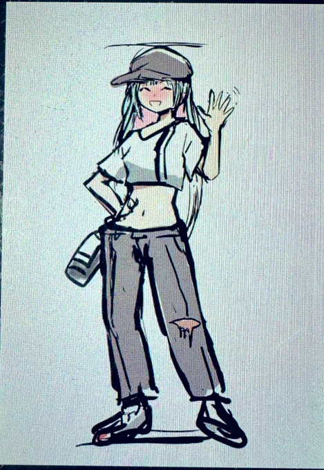 この前動画で見た上下にアタリをつけてから頭身決めて描く方法やってみたら一気にバランスがよくなった気がする… 
