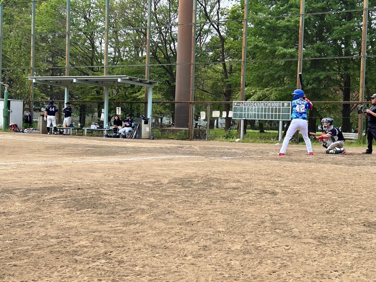 OP戦
vs Stinger様
1-5 lose

序盤、TJBはチャンスは作るも中々点が取れない状況が続く。
3回、2死から四球とエラーで先制を許してしまう😩
その後は打撃陣も拙攻が続き、1点を取るのがやっと…
課題の多い一戦となった。

<a href="/STINGER_BC/">STINGER</a> 様 対戦有難う御座いました！
#24 #草野球 #東京 #選手募集