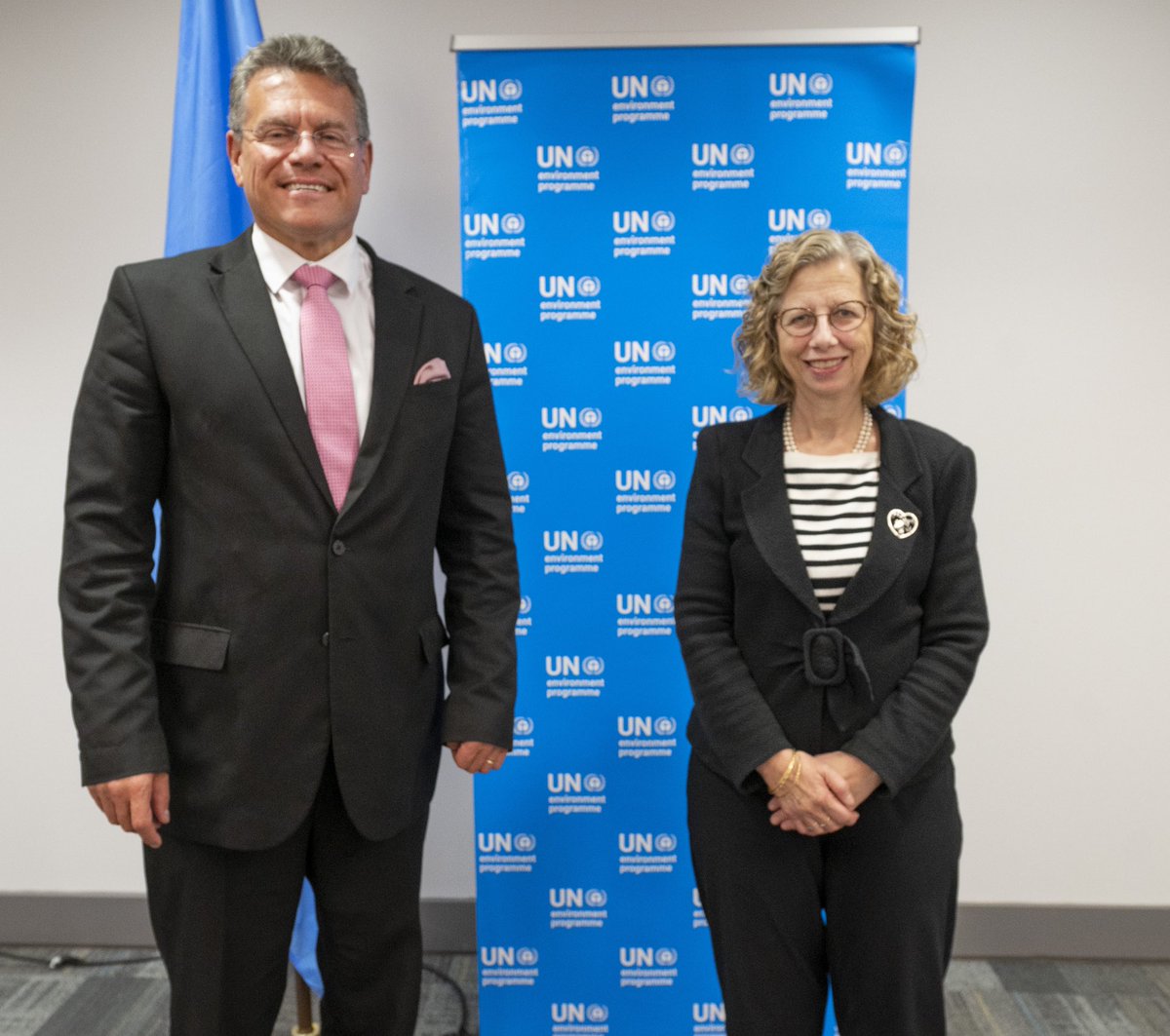 The annual production of #plastics worldwide has doubled over the past 25 years. But only 9% of #plastic waste is recycled.❗️We should therefore strive for an impactful @UN treaty on plastics by the end of this year ⏳. Glad to discuss call to action with @UNEP @andersen_inger.