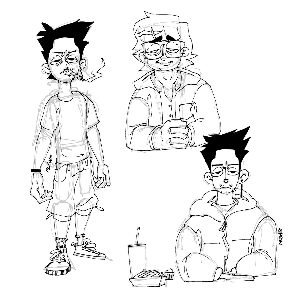 WIP
listening to Weird Al while drawing this mfers is an experience #OC