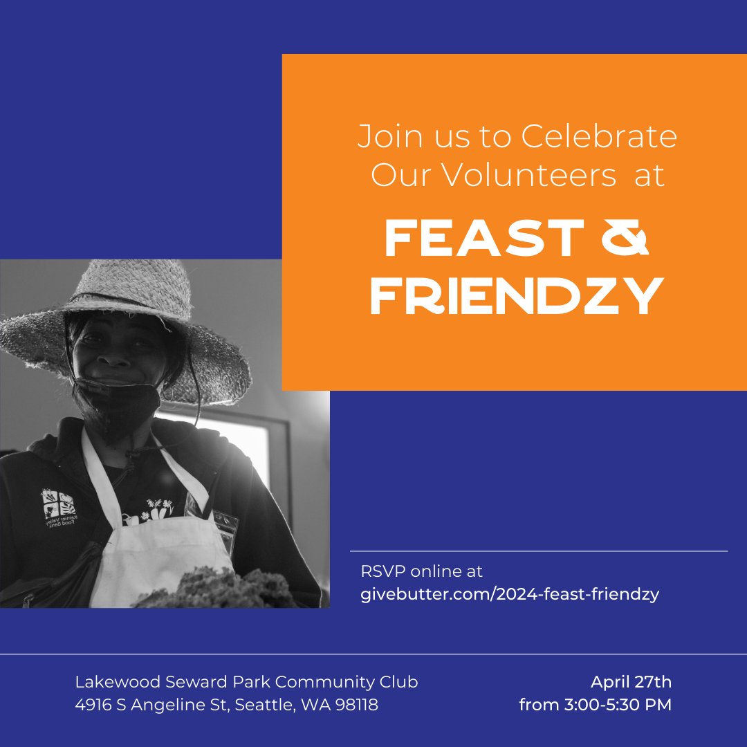 We're bringing Global Volunteer Month to a close with Feast &amp; Friendzy, our annual volunteer appreciation event! Will you join us on April 27th from 3-5:30 pm? 

RSVP for free to join us!
givebutter.com/2024-feast-fri…
