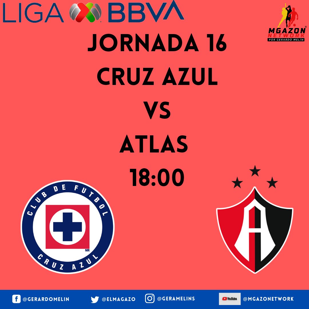 Es domingo de futbol, @CruzAzul recibe al @AtlasFC en la Jornada 16 en el Estadio Ciudad de los Deportes ¡No te lo pierdas! 🚂🦊 ⚽🇲🇽🏟️ #LigaBBVAMX #Clausura2024 #ElMagazoMelinPresenta