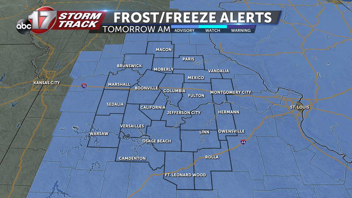 Protect those potted plants! Anything overly sensitive might feel the effects of frost overnight as lows dip into the mid-upper 30s. Cover it up for one more night before warmer temperatures settle in. #midmowx