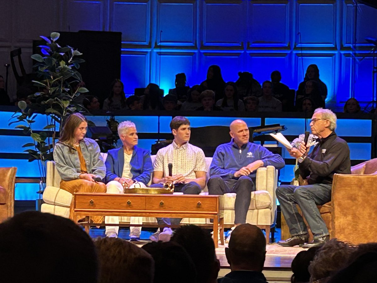 KentuckyCards's tweet photo. Listening to @reed_sheppard @JeffSheppard15 , Stacey and Madison at FCA about things way more important than basketball! Fantastic, inspiring family of faith and joy! https://t.co/iyLOOuhU8M