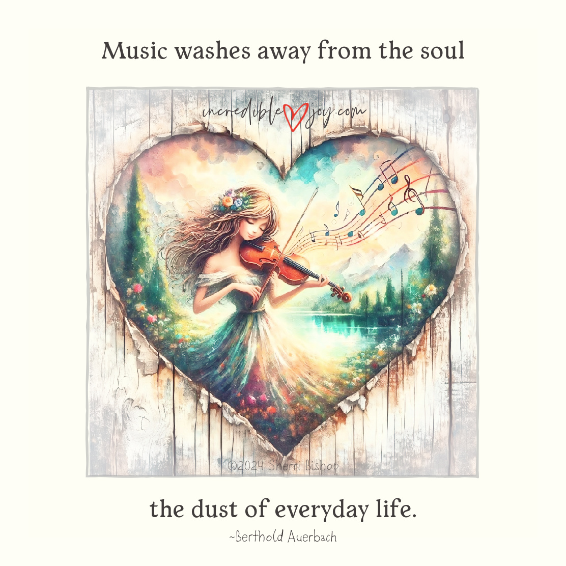 • A JOYful Note • Music washes away from the soul the dust of everyday life. ~Berthold Auerbach ~ #Music 🎶🎶