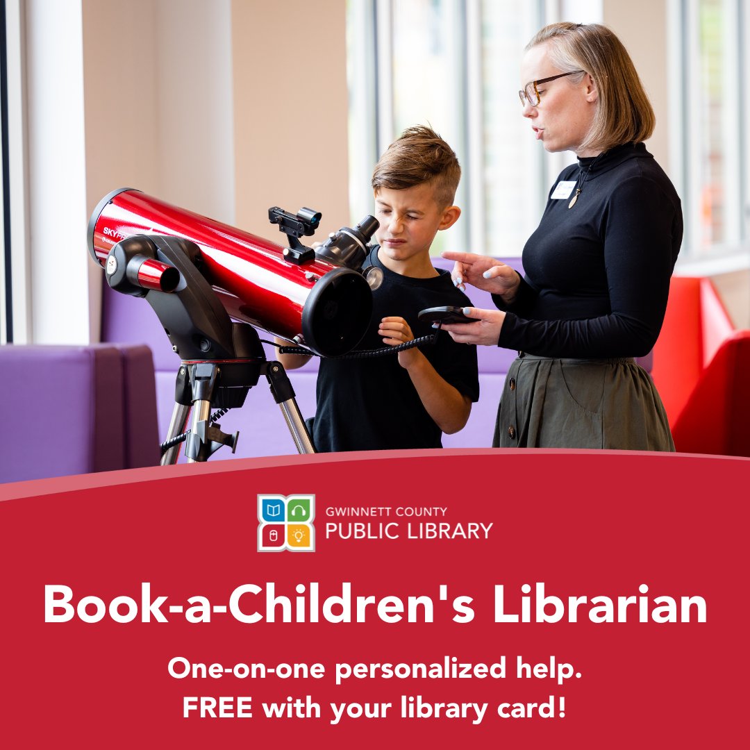 Receive specialized help on reading recommendations, ESL assistance, early literacy tips, and more available for children and their caregivers.
To get started, visit bit.ly/3jZv67M
#Reading #EarlyLiteracy #Library #Gwinnett