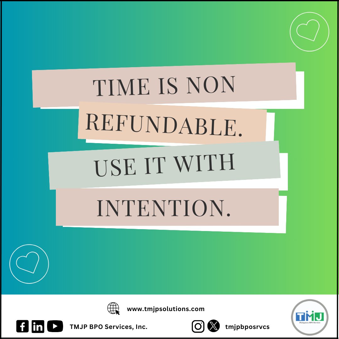 tmjpbposrvcs's tweet image. Every moment is an opportunity to create a positive impact on the world. Embrace the power of now and make each second count. 💙💚 

#MondayBoost #MotivationMondays #MondayMindset #TMJPBPOMotivation