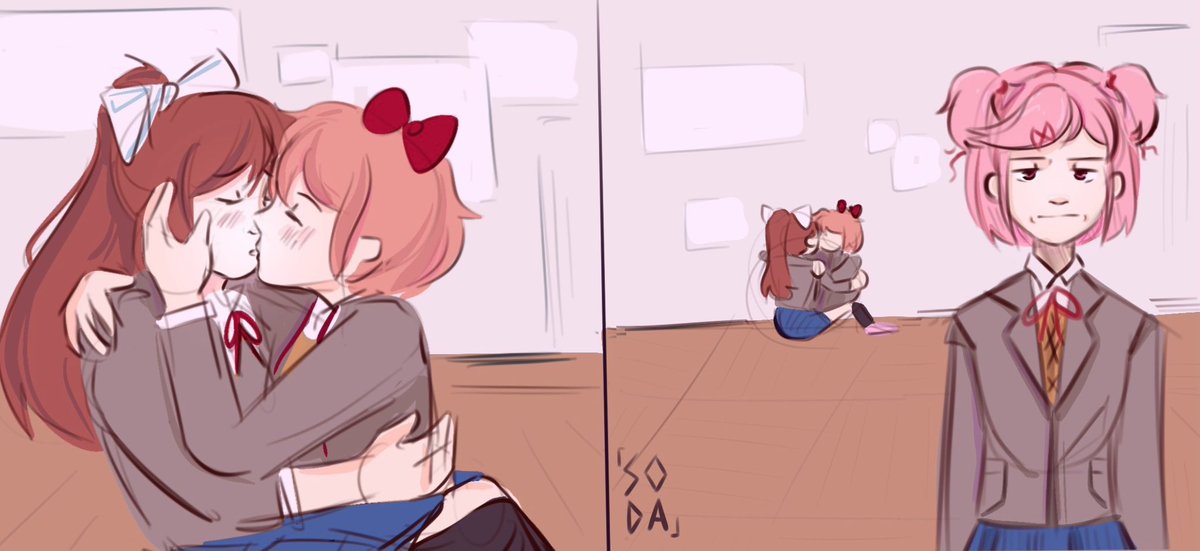 “They’re doing it again” #DDLCfanart #sayonika