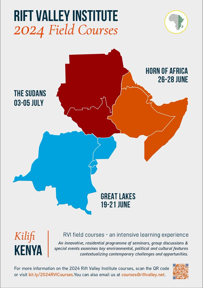 Please share this news about RVI intensive summer courses! I'll serve this year as a director of the Horn  of Africa course and we're assembling a great team of speakers.
