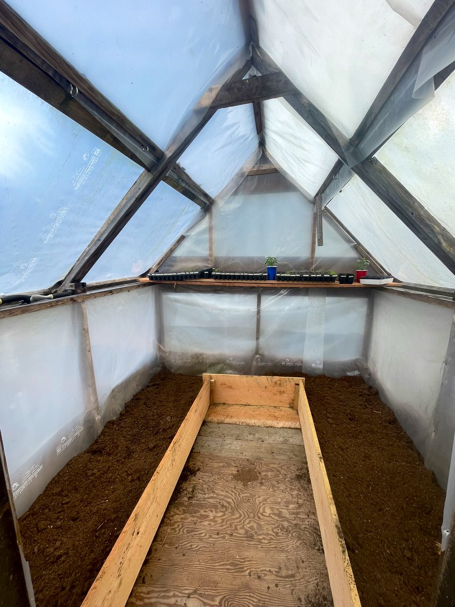 Rebuilt the greenhouse beds