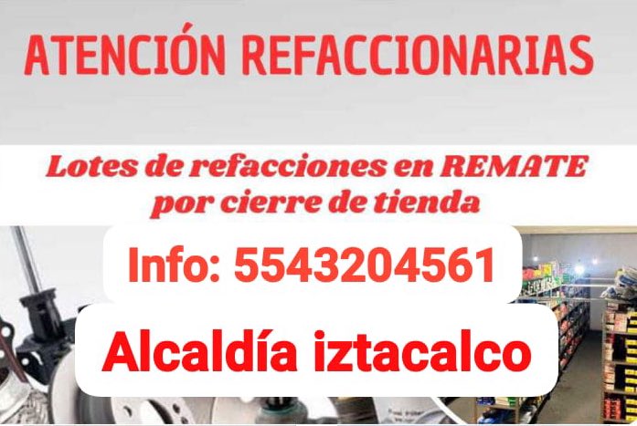 ingridzzitha's tweet photo. SE VENDE O SE TRASPASA REFACCIONARIA

Se vende por lote material de refaccionaria
Ubicación: Alcaldia Iztacalco https://t.co/jX1ZeDHoda