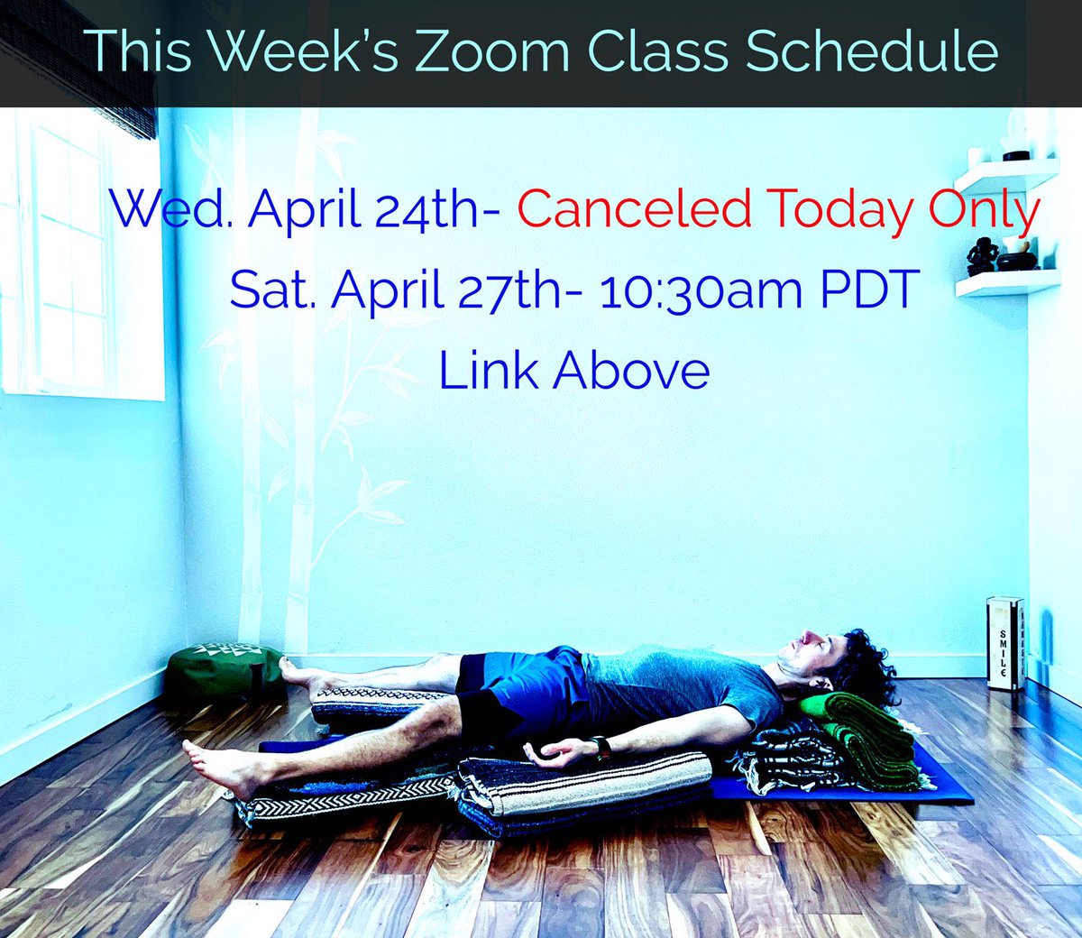 No class Wednesday this week so I can take a yoga training. But I’ll see you Saturday! 🔺 eventbrite.com/o/yoga-trevor-… 🔺 #streamingyoga #onlineyoga #yogateacher #yogaclass #donationyoga #mixedlevelyoga