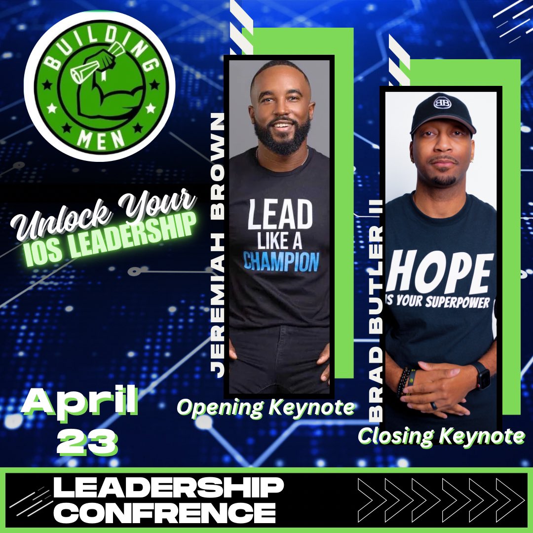 This is definitely about to be one of those events you don’t want to miss. It’s going to be nothing less then 🔥 when <a href="/1jeremiahbrown/">Jeremiah Brown</a> and I touch the stage at this years @buildingmenprogram Leadership Conference.