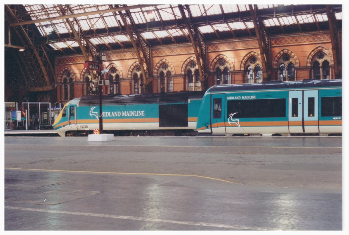 43050 and 170 105 at St Pancras at 10.11 on 19th June 1999. @networkrail #DailyPick #Archive @EastMidRailway
