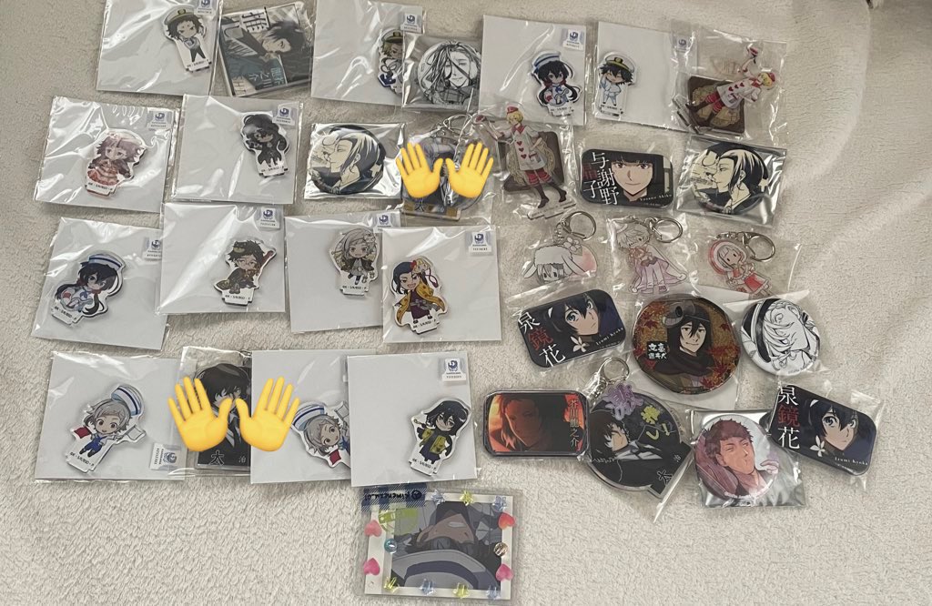 kimenezu_01's tweet photo. 文豪ストレイドッグス
缶バッジ、アクリルスタンド
アクリルキーホルダー、ポストカード
くじメイト

譲　画像のもの

求　定価＋送料

複数まとめて引き取って下さる方
優先させて頂きます。

お気軽にお声かけお願い致します。 https://t.co/cMsgatH0ks