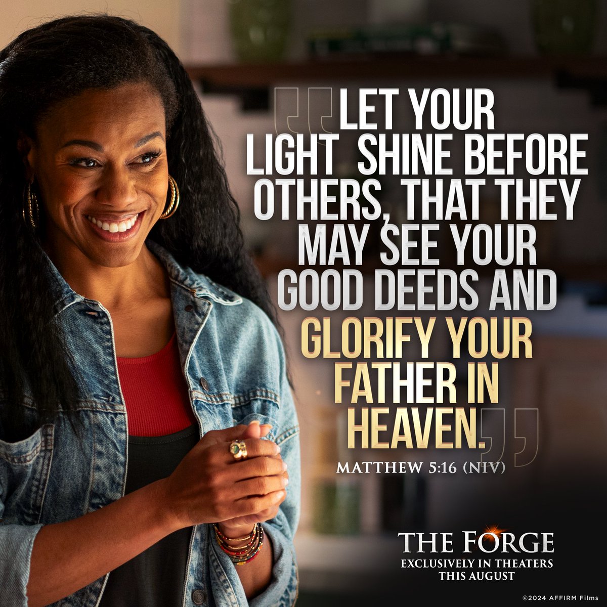 Forge_Movie's tweet image. You'll see Priscilla Shirer's light shining on the big screen in THE FORGE this August.