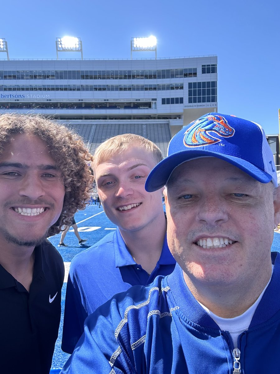 Had a great visit to @BroncoSportsFB Thank you so much for having us @kyleyoung_BSU @CoachCollins46 @Coach_SD