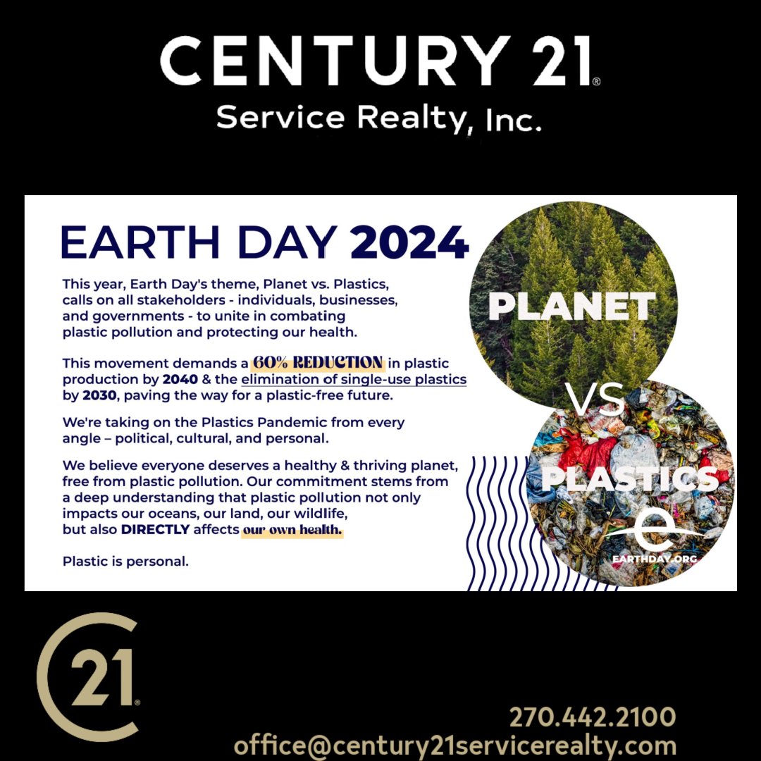 Earth Day!  Make a Change!  Make a difference!

#realtor #realestate #paducahrealestate #westkentuckyrealestate #lakesrealestate #4riversrealestate #bentonrealestate #murrayrealestate #mayfieldrealestate #century21 #Century21servicerealty #communityfirst #C21 #C21Service