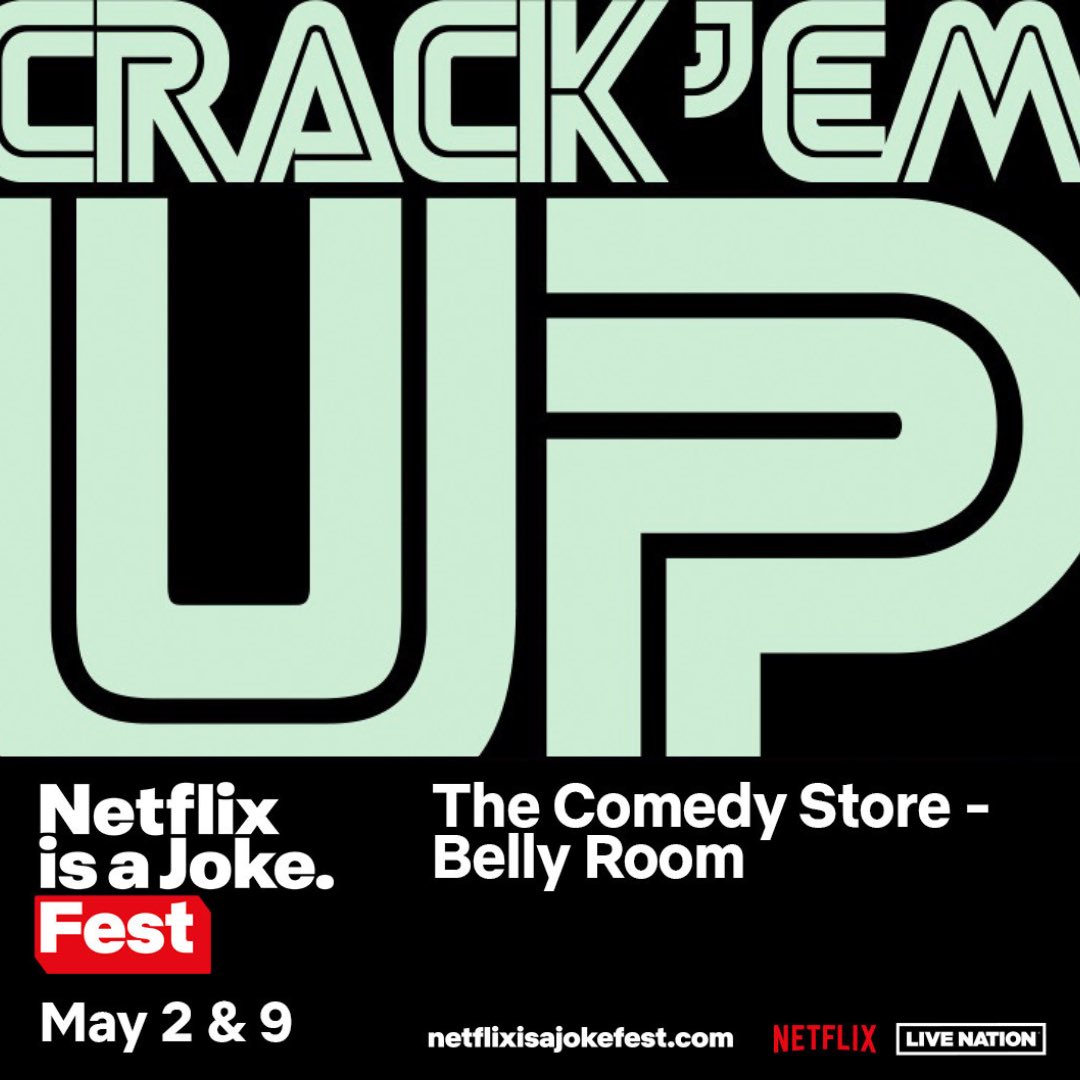 CrackemupLA's tweet photo. We are bringing the laughs to the Comedy Store this May with two shows at the Netflix is a Joke Fest! We’re so hyped to showcase some incredible comedians! Get your tix now before they disappear faster than your sides from laughing so hard!🤪😂🤣 https://t.co/QkFFSH1rSJ🎟️ https://t.co/nbNdFHx4g4