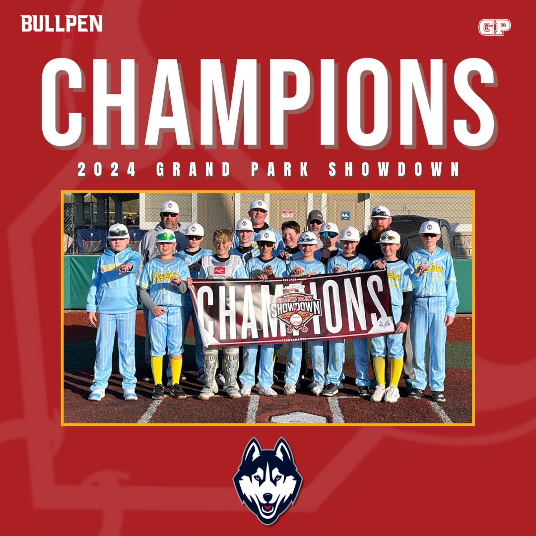 Bullpenevents's tweet photo. 🏆 CHAMPIONS 🏆     

Congratulations to the 2024 USSSA Grand Park Showdown 12U AA Champions, Howard County Huskies!!    

#WhereBaseballMatters https://t.co/2PQXaB0ll2