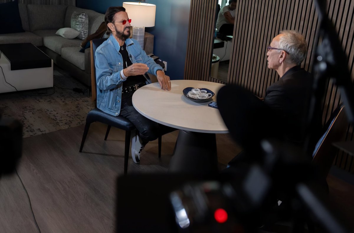 On April 19, Ringo Starr gave an interview to The SoCal Sound at the Sunset Marquis in Los Angeles Photos Matt Blake/instagram #thebeatles #RingoStarr