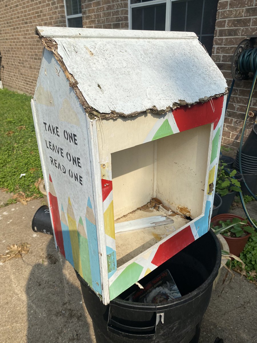 THS Creative Writing Club with all Up-Cycled materials and the help of Guest Teacher Ken Larsen replaced the old book box at Pecan Grove Elementary <a href="/THS_Tigers/">Travis High School</a>