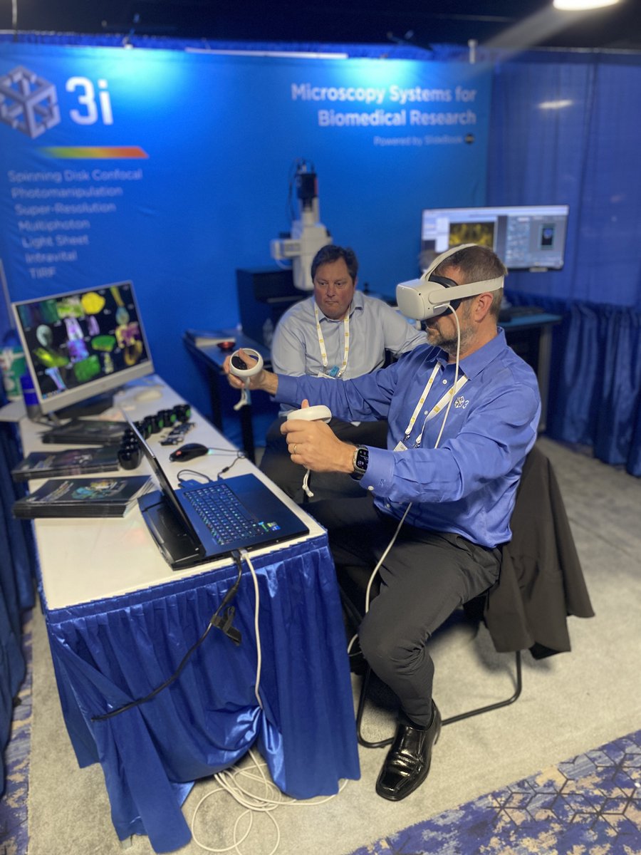 We’re live. It’s happening. @3i_inc jamming at #ABRF2024. Come by and see this beautiful specimen from @BioTranslucence in VR from @syGlassVR captured with our #lightsheet microscope