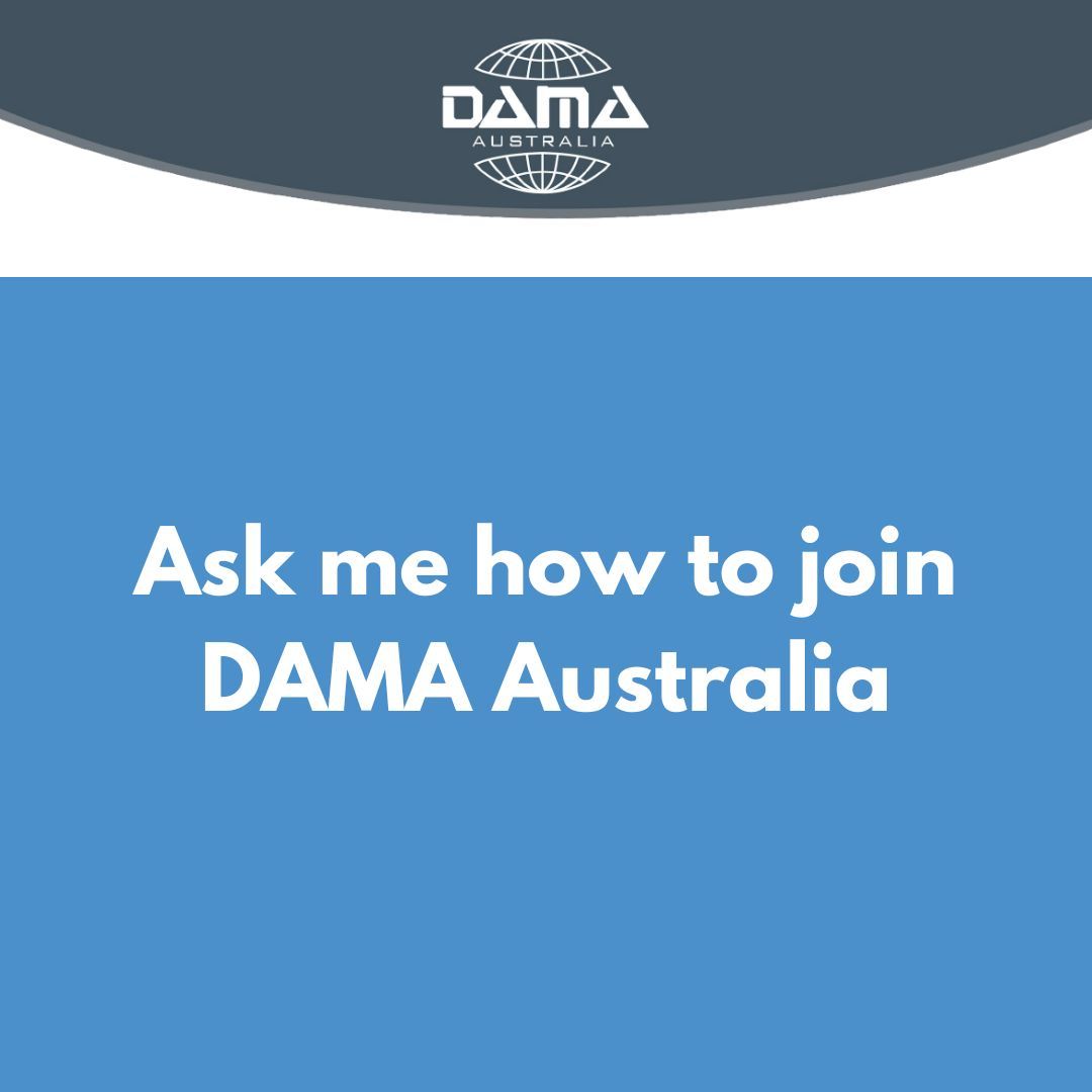 The Data Management Association is a professional organisation that supports members through trainings, events and members-only discounts. 

Ask me how to become a member today!

Learn more here:
buff.ly/3T9H5U7 

#DAMA #DAMAAustralia #Data #DataProfessionals