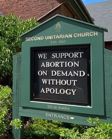 If your church supports killing babies on demand and without apology, find a new church.