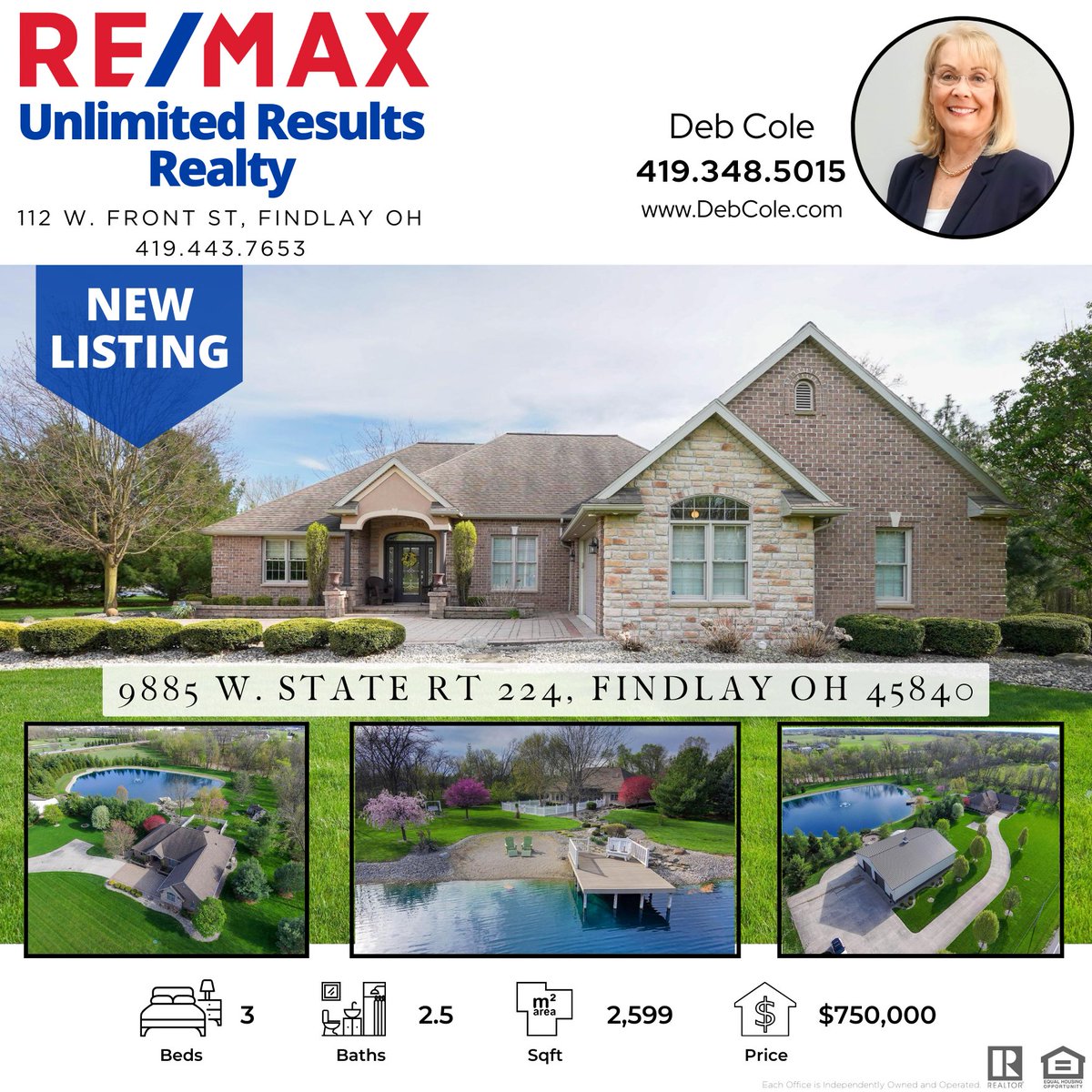 𝗡𝗘𝗪 𝗟𝗜𝗦𝗧𝗜𝗡𝗚! 
9885 W. St. Rt 224, Findlay OH
3 BR | 2.5 BA | 2,599 sqft | 11.345 ac

𝗗𝗲𝗯 𝗖𝗼𝗹𝗲 | 𝟰𝟭𝟵.𝟯𝟰𝟴.𝟱𝟬𝟭𝟱
For more info, visit: DebCole.com or give Deb a call!
#realestate #remax #remaxagent #cmn #northwestohio #ohiorealestate #newlisting