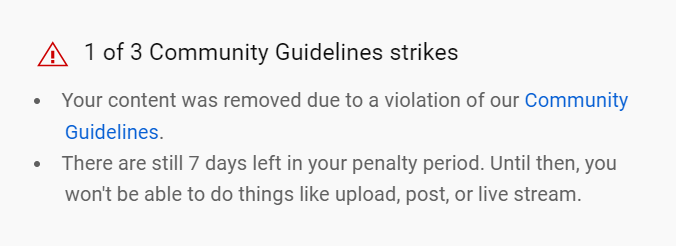 See you in a week YouTube... fucking Christ