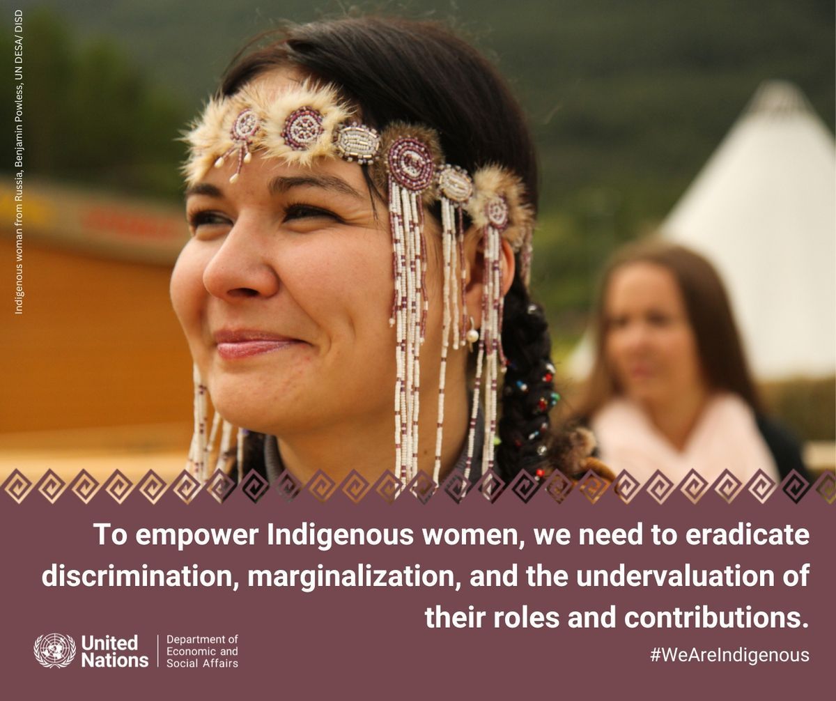 UNGeneva's tweet photo. Ensuring the economic rights and empowerment of #Indigenouswomen and girls can dispel harmful stereotypes reinforced by gender social norms, attitudes, and behaviors.
Read #GR39 https://t.co/3GitoN03jG
#UNPFII2024 https://t.co/VHOmPHWeMv