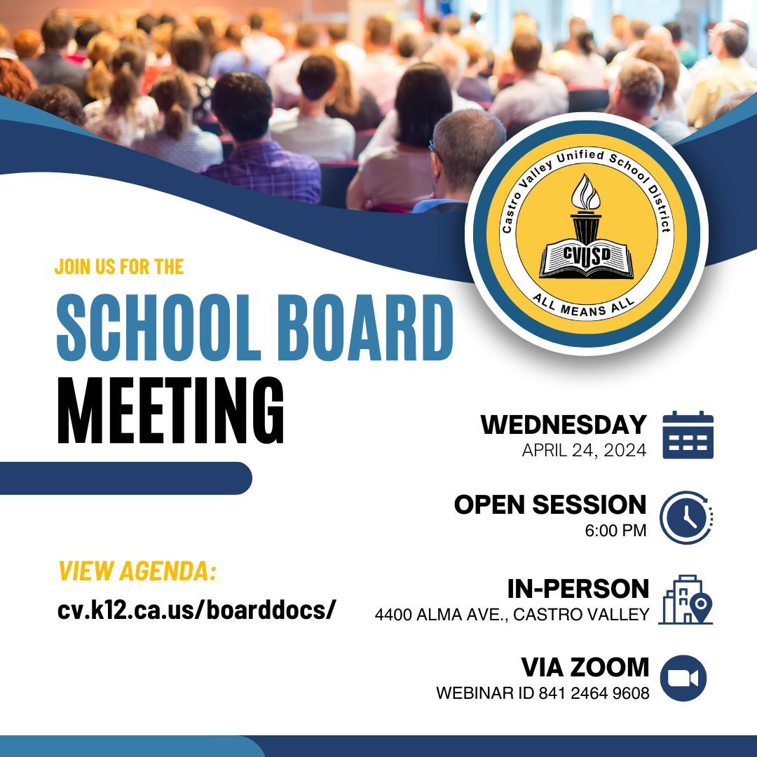 CastroValleyUSD's tweet photo. Upcoming April 24th Board Agenda HERE: https://t.co/nxa0Dy4fEK https://t.co/njTHFM9Xzs