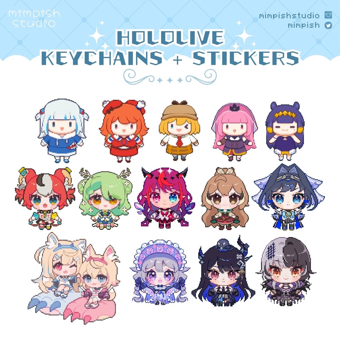 mimpish's tweet photo. ☘️ DreamHack Melbourne Catalog ☘️TABLE 51 🧵

If you are going to Dream Hack Melbourne this weekend, you can get your hand on some super kawaii Hololive #pixelart merch from me! See you there 🤍

🗓️ 26-28 April 2024
📍Rod Laver &amp; Margaret Court Arenas, Melbourne Park https://t.co/ZIb7lwQEZ5
