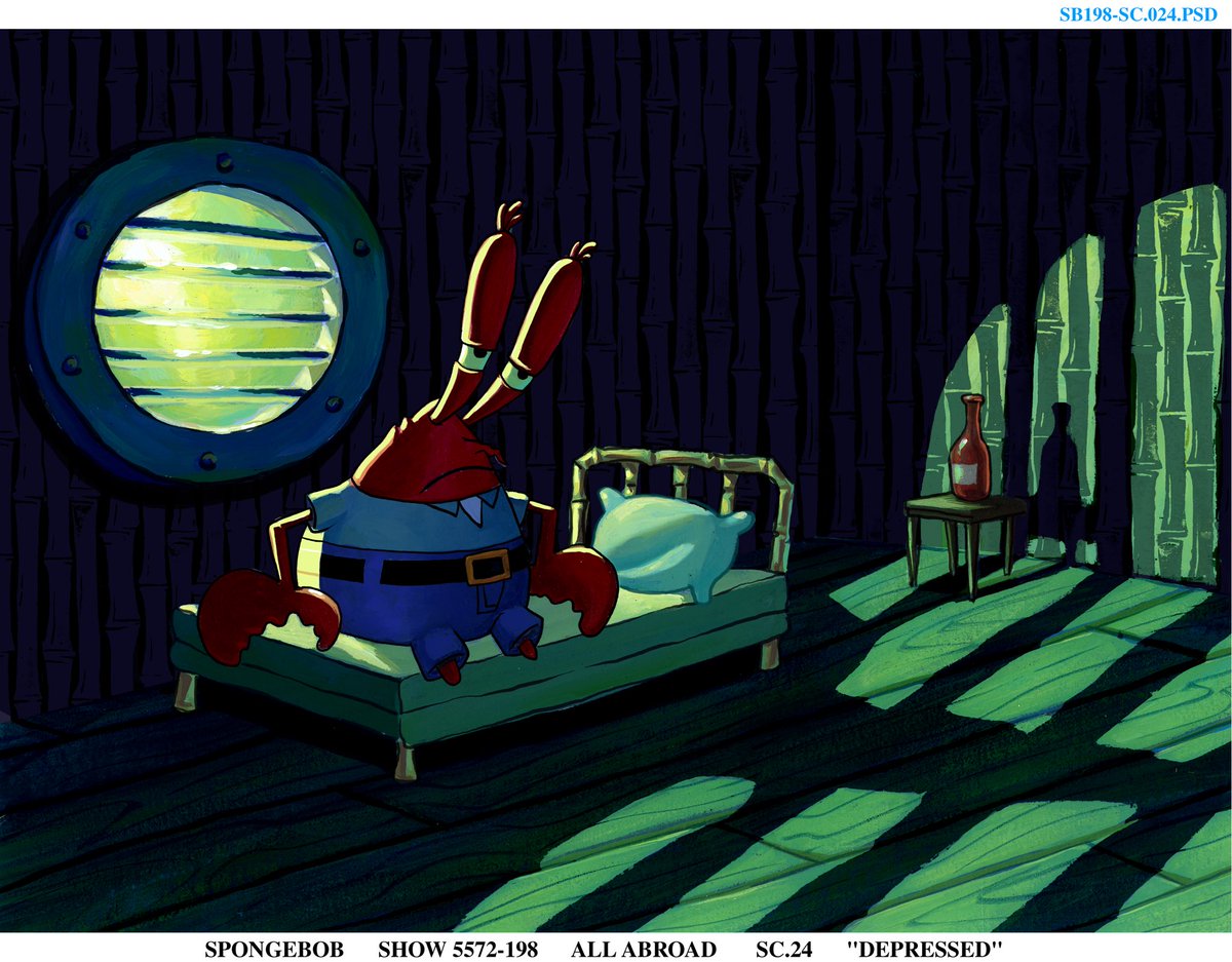 A painting from the episode “Krusty Krab Training Video.”