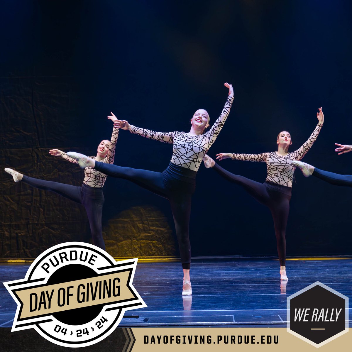 Hgdcpurdue's tweet photo. 📣 Did you know HGDC is participating in #purduedayofgiving this year?? This Wednesday, as part of Purdue's largest annual fundraiser, you can donate to Higher Ground Dance Co. to help us grow our company and put on future shows! Keep a look out for donation links on 4/24. https://t.co/SLZAwoJHXU