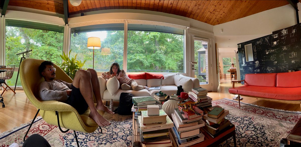 briancollins1's tweet photo. Why did we build a five-acre retreat in Woods Hole?

.....

Whoever you are, no matter how lonely, 
the world offers itself to your imagination, 
calls to you like the wild geese, harsh and exciting — 
over and over announcing your place
in the family of things..

- Mary Oliver

.....

Our forest retreat is steps from the Atlantic Ocean. Had we been born of an earlier era, my colleagues may have become painters or writers of stories filled with sailing ships and far off lands. My more adventurous colleagues, explorers of the sea.

Instead, born into an age of hyper-connected media, space travel, robots and beings of artificial (if not alien) intelligence in the middle of collapsing natural ecologies, we concern ourselves with design and the future, instead. And new futures arrive on our doorstep every morning.

As we design and invent new tomorrows with our clients, partners and friends, we realize that time is coming at us entirely unformed, now. And as that time is filled with possibility, our imaginations can shape it.

Within imagination is the threshold to a meaningful existence. And nature, the woods and a coast filled with dramatic weather (as we have on Cape Cod) presents forces that will awaken the most resistant one. You can find creative redemption here among the trees and along the shore.

It did so for painters from Helen Frankenthaler, Robert Motherwell and Willem de Kooning to writers Tennessee Williams, E.E. Cummings and Mary Oliver, and architects Walter Gropius and Marcel Breuer. People flock here from across the globe just to visit the landscapes that inspired Edward Hopper. 

I get to pass those landscapes, daily.

COLLINS needed a place far away from the great energies of the cities we live in, not always amidst the grind of a technological, urban beat. 

And as we go deeply into the unknown of AI, imagination itself will be our most fierce ally. So we must be fluent in all of its most potent forms.

Imagination also seeks community. So, when we design, we design not only for us or our clients, but for everyone. In that way, our work might become a gift not only for ourselves, but for the communities we serve.

Thus the reason we wanted to create what we now call TreeHaus on Cape Cod. It was, frankly, partly selfish.

Half of my heart, like many create people's, is built to compete and strive and jet to distant cities. But the other half is built to read old poetry on a windy coast, draw in sketchbooks and live with colleagues and friends in a old house in ancient woods filled with books of fairy tales, legends and myths.

So now we do both.

Without slipping into sentimentality, we have learned more about each other reading aloud, making breakfast together and drying the dishes than in any staff meeting. 

Knowing full well what we are all now up against in our world, we have learned that we can be saved by the beauty of our world, too.

And, as my colleagues who visit us here in Woods Hole will tell you, it always, always vibrates with possibility.

Especially when drying the dishes.
.