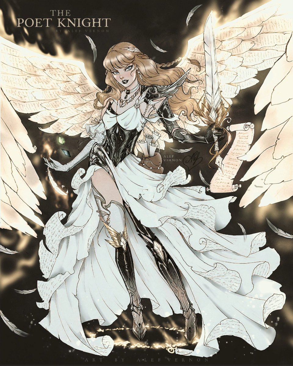 alefvernon's tweet photo. Meet THE POET KNIGHT 🤍⚔️

The guardian of the new place in Tayrealm: The Land of Poets ♡ I hope you like her 🥹🤍 https://t.co/hxmzuu0EHz