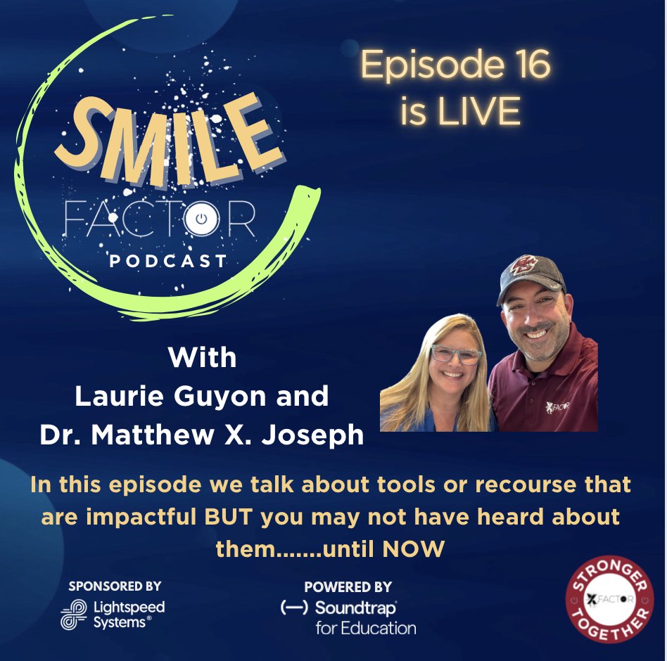Episode 16 is live @SMILELearning and I dive into lesser know #EdTEch Tools such as @MathigonOrg @polleverywhere @Mentimeter and more. @mrhooker even drops in to share a few Check it out at: spotifyanchor-web.app.link/e/evgE4KMmZIb Sponsored by @lightspeedsys #SMILEFactor Powered by