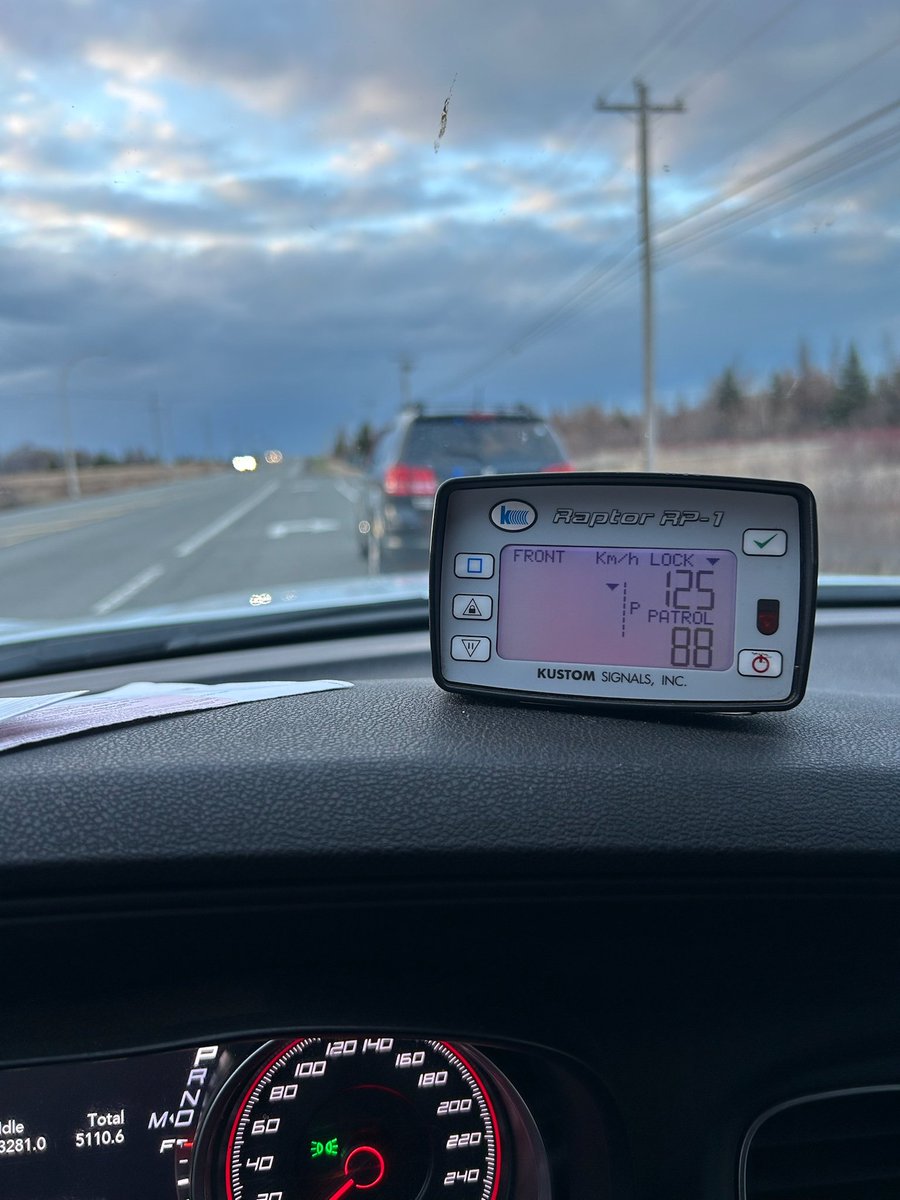 Please enjoy your Sunday night drive and yes 125 km/hr in a 90 zone is too fast. Just reminding everyone we're always on patrol. #DriveSafePEI. Cpl Jonathan Gillis