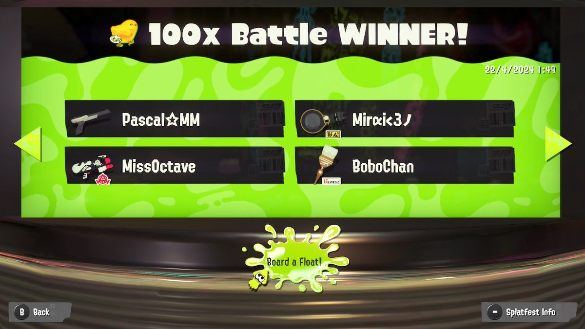 Pascal_spl's tweet photo. Late Night 100x again with @BoboChan_spl and @2501Nutella qwq

#Splatoon3 #NintendoSwitch https://t.co/Vs2PP2wYZw