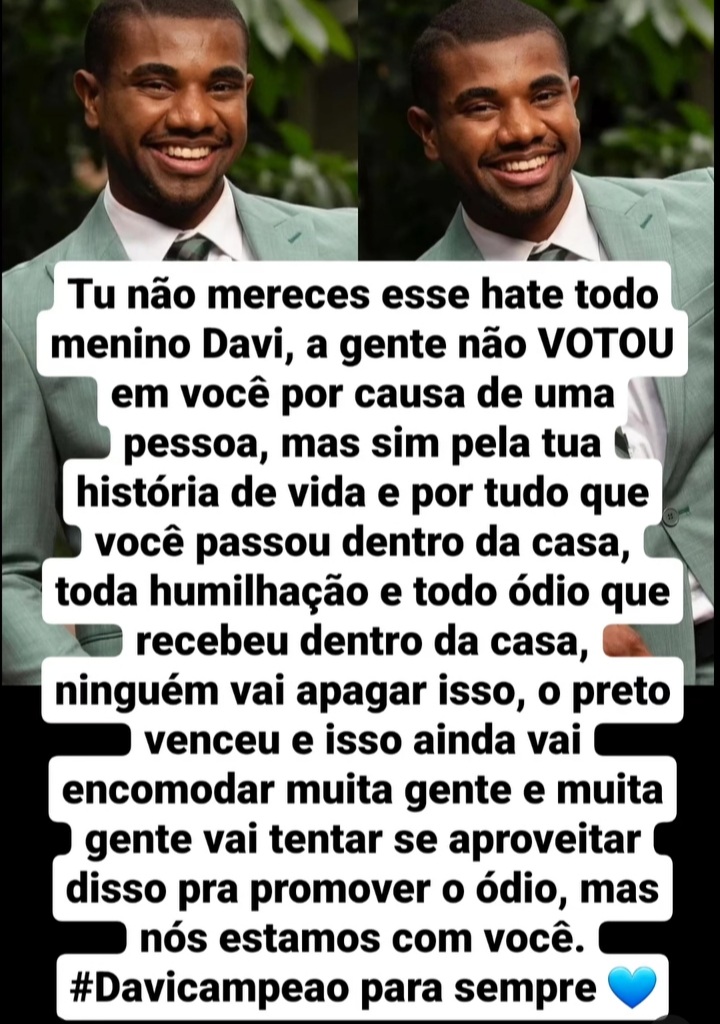 Você tem todo o apoio da Bahia.