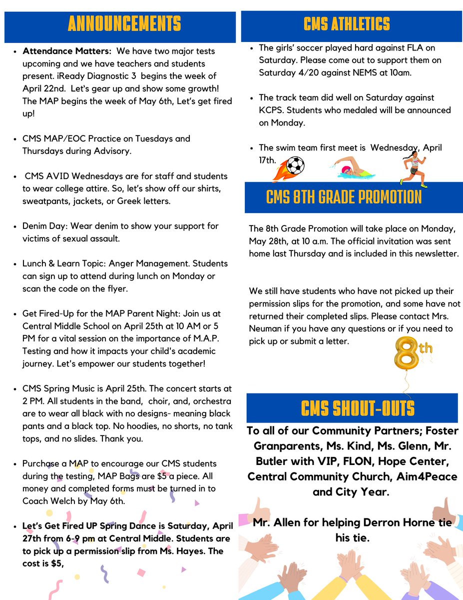 KCPS_CentralMS's tweet photo. Welcome to the latest edition of Warhawk Landing! This edition is filled with exciting events and announcements. Check us out๐๐
#thegrindneverstops #stayconnected #KCPS #GetFiredUp #missourimap #lunchandlearn #denimday https://t.co/Q1TJlthVVZ