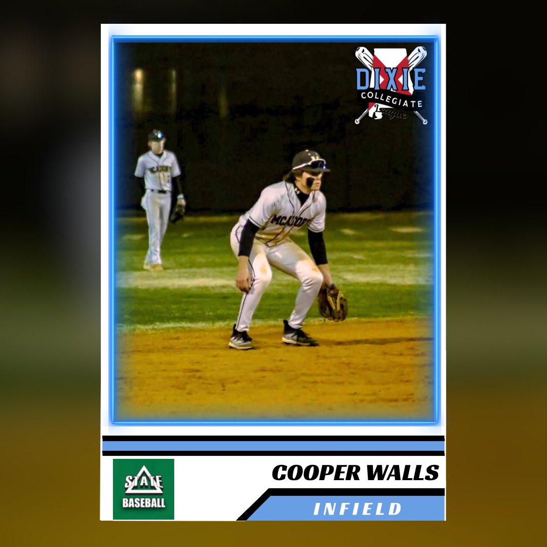 Welcome to the Dixie Collegiate League, Cooper Walls (<a href="/cooper_walls/">Cooper Walls</a>) of <a href="/DeltaStateBSB/">Statesmen Baseball</a>!