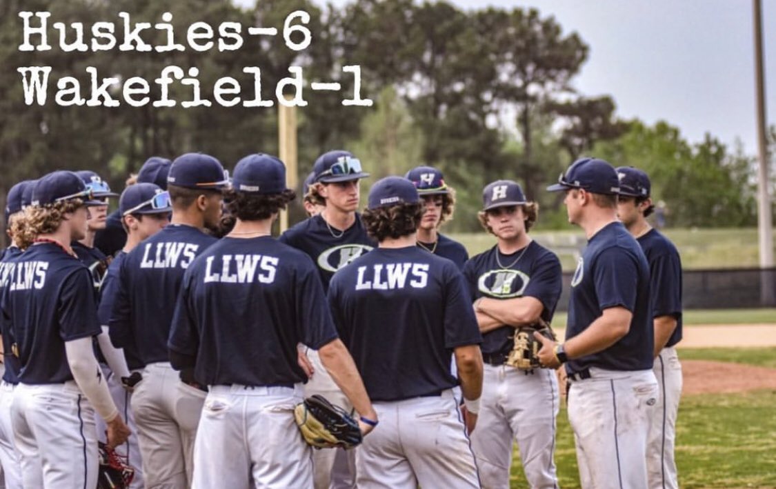 HUSKIES WIN ON FRIDAY! GREAT PITCHING PERFORMANCE FROM GAGE GRANATA(6.1 IP,2H,1R,7Ks). RBIS FROM JAKE PEREIRA(2), ANDREW KILGORE, JACK CARELA, AND PARKER CATO. THIS WEEK: SENIOR NIGHT ON TUESDAY VS. ROLESVILLE; AWAY AT ROLESVILLE THURSDAY; AWAY AT CARY SATURDAY #ROLLSKIES